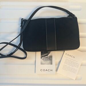 NWOT COACH | Signature Collection Crossbody Bag – Black Jacquard & Leather Trim